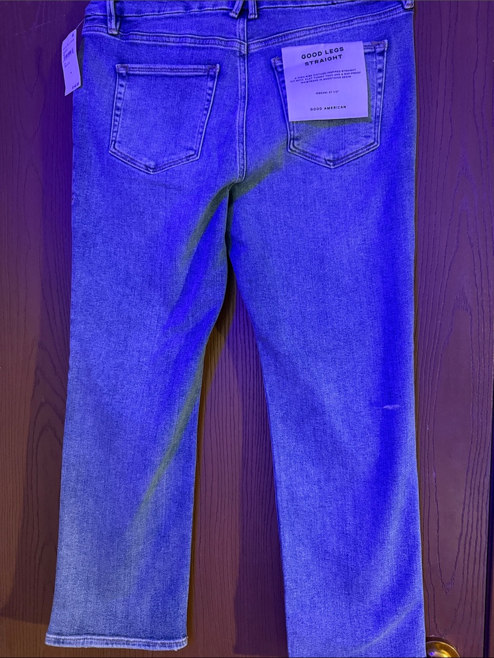 Good American Women’s Light Wash Distressed Jeans - Blue - Picture 4 of 12